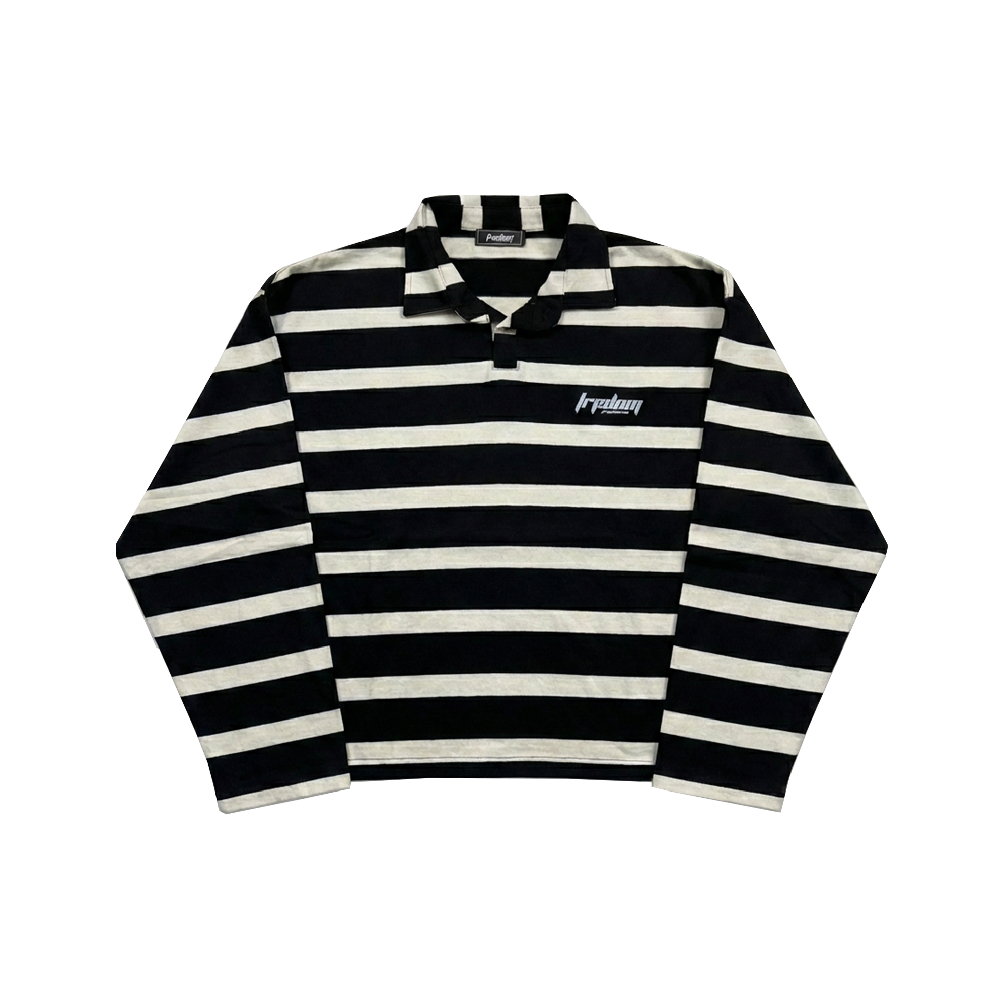 Black Rugby Long Sleeve Polo