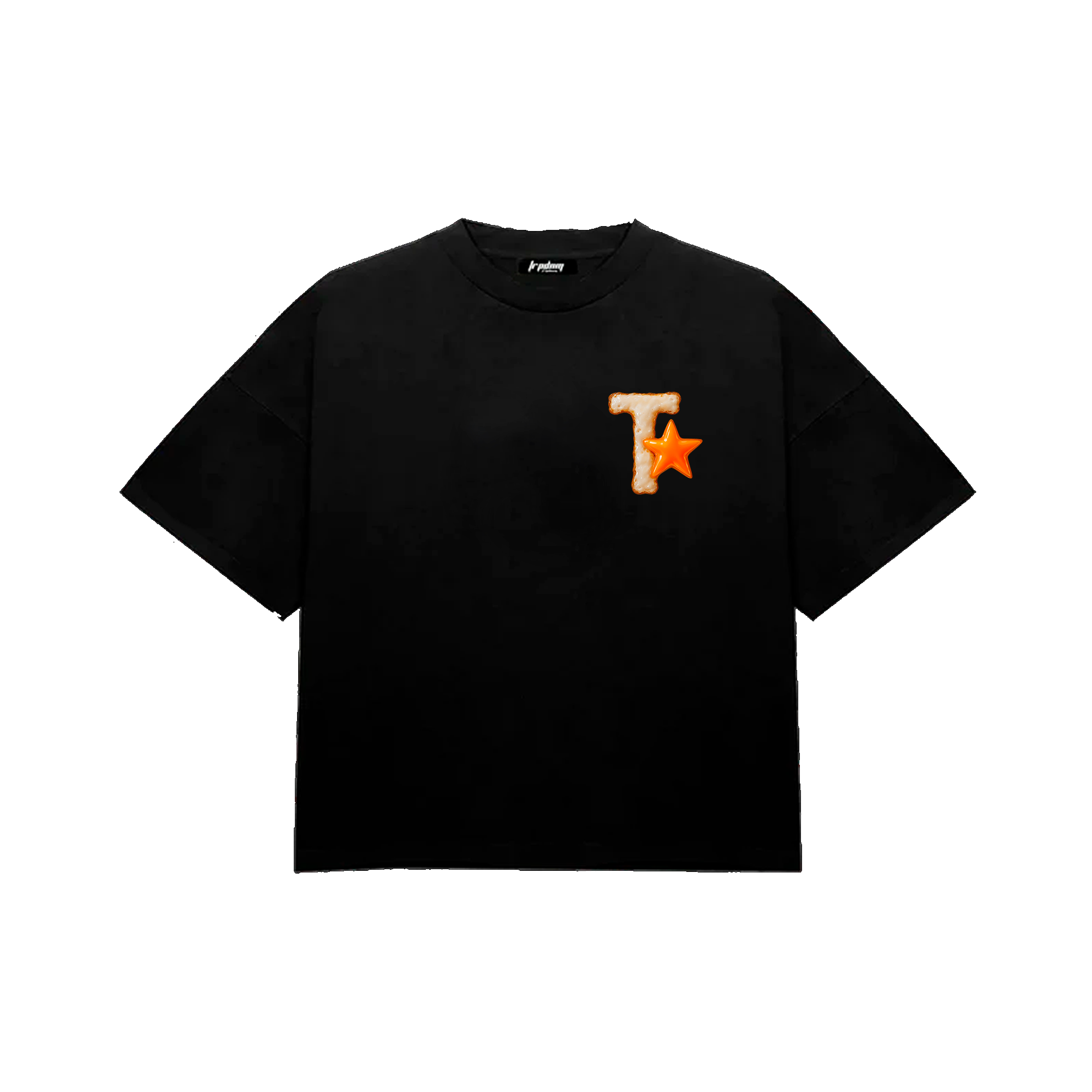 "Eggs" Black Boxy Tee 240gsm