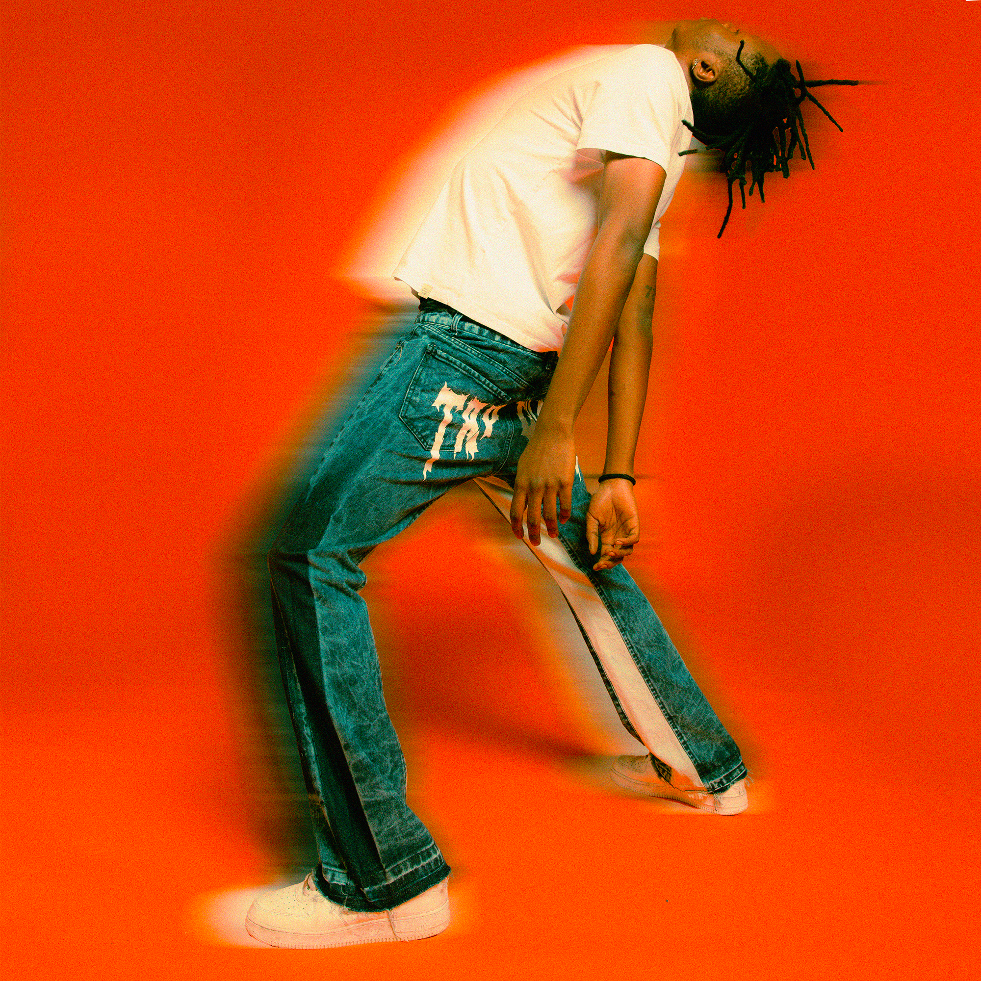 Double knee flare denim "IGNIS" collection