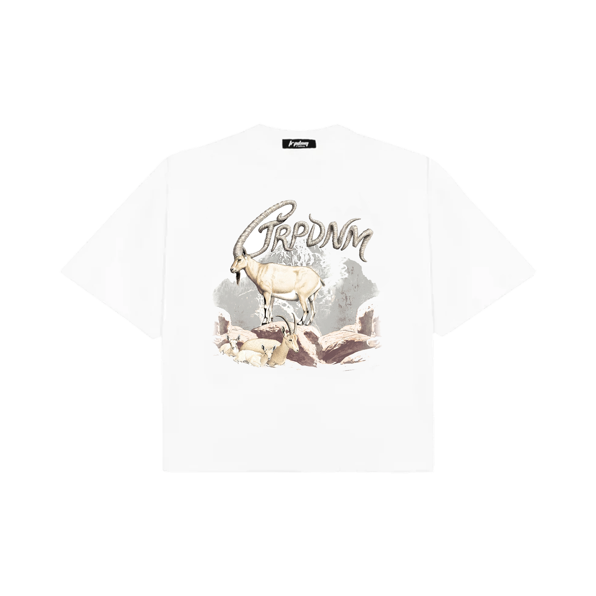 "GOAT" Boxy White Tee