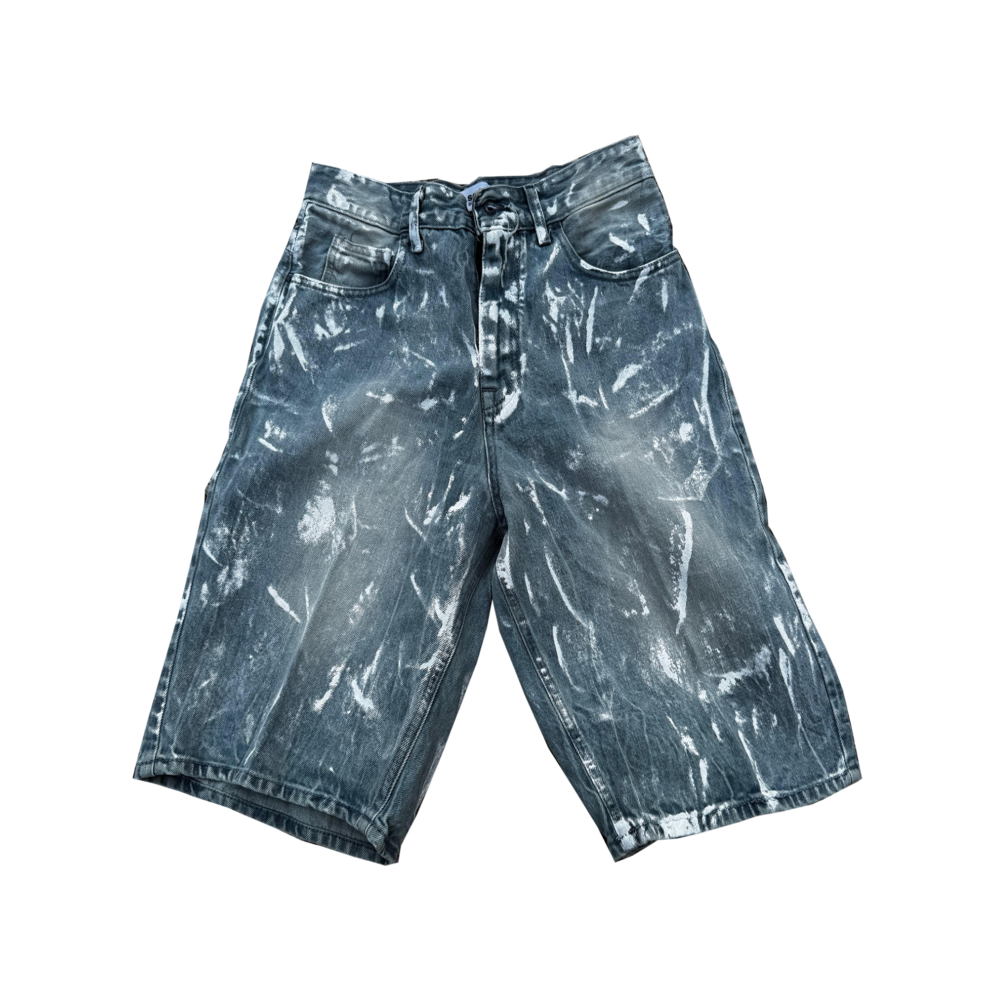 Paint Washed - Denim Jorts