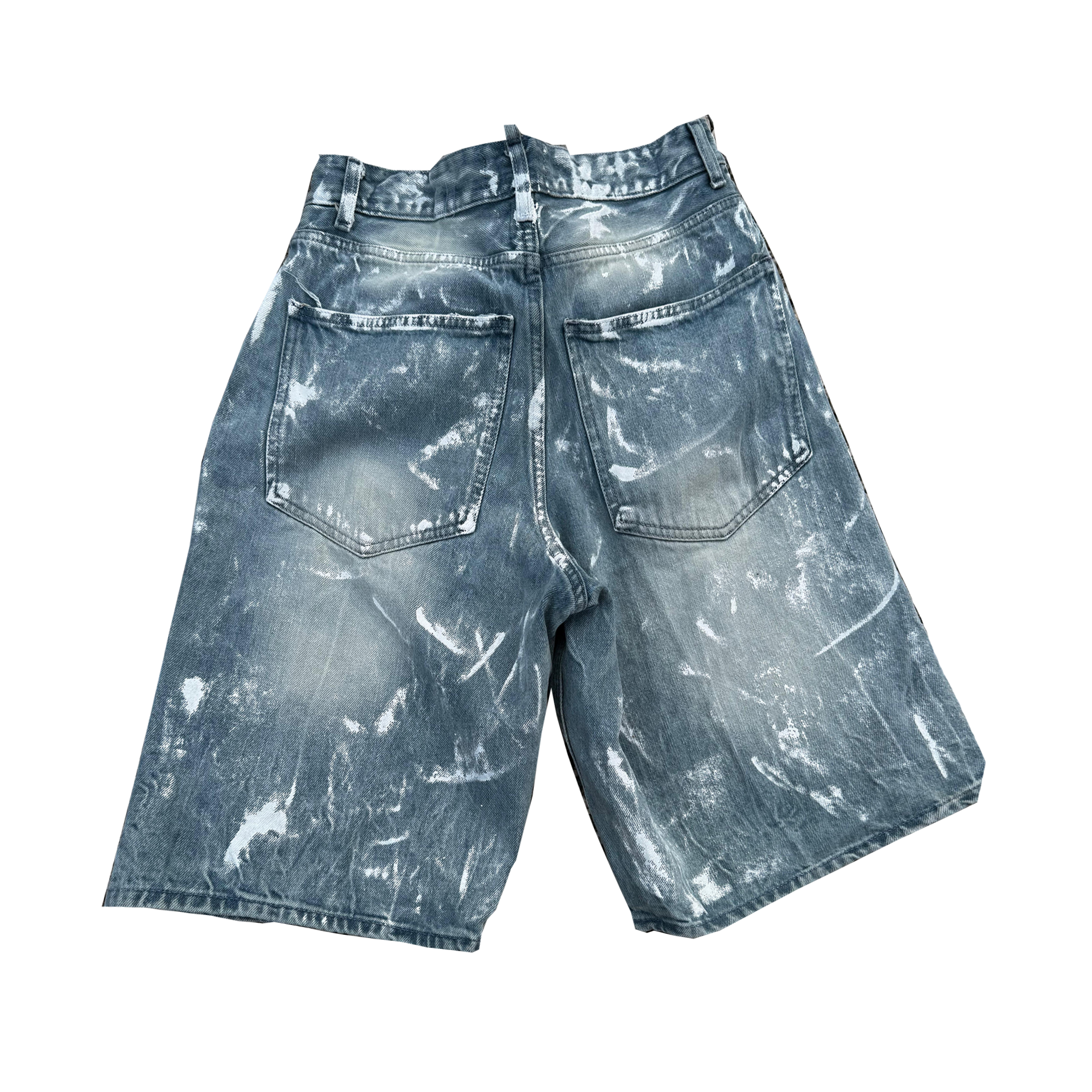 Paint Washed - Denim Jorts