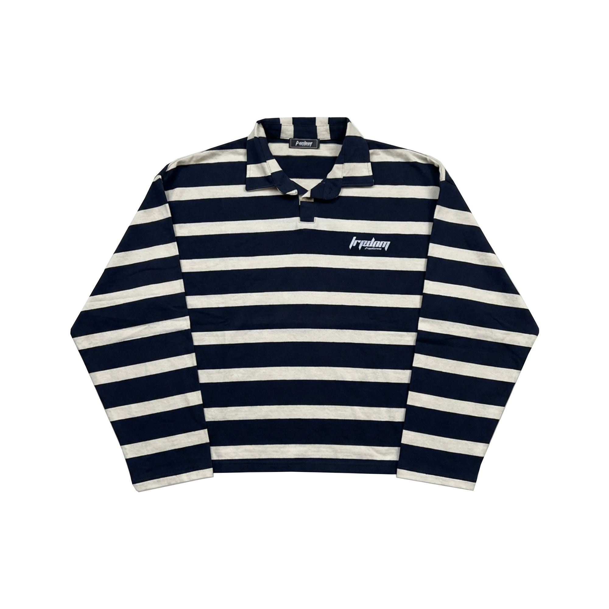 Navy Blue Rugby Long Sleeve Polo