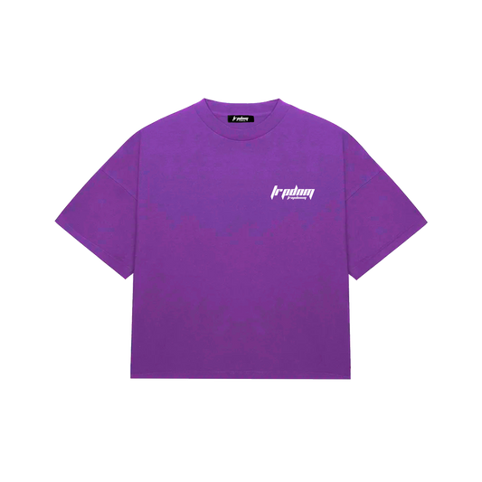 Purple Boxy Fit Cotton Tee